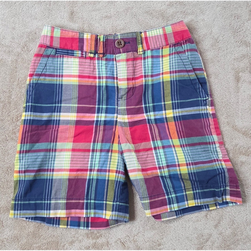 Vintage Polo Ralph Lauren Flat Front Plaid Shorts 5" Boy 3T Cute Adorable Preppy